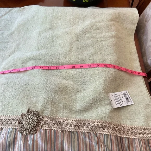 Avanti Braided Cuff Sage Medallion Stripe Towel Set, 7 towels NWT - Picture 14 of 16